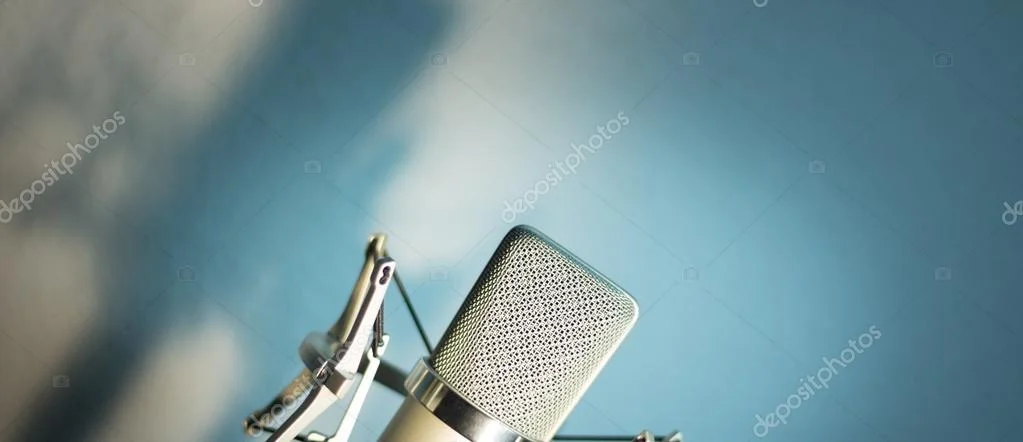 Condensatormicrofoon op standaard